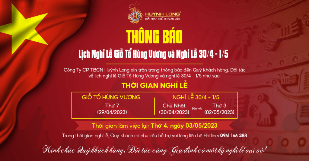 Lịch nghỉ lễ Giỗ Tổ Hùng Vương, Giải Phóng Miền Nam 30/04 và Quốc Tế Lao Động 01/05/2023