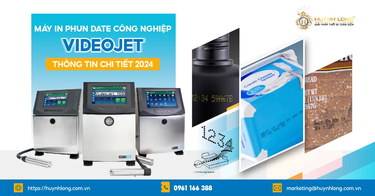 Máy in phun date công nghiệp Videojet - Thông tin chi tiết 2024