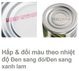 Mực in máy in phun videojet hấp và đổi màu theo nhiệt độ Mực máy in phun videojet hấp và đổi màu theo nhiệt độ