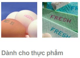 Mực in phun trên thực phẩm trứng, kẹo,... Mực máy in phun Videojet cho thực phẩm
