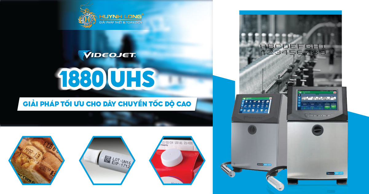 Videojet 1880 UHS: Giải pháp tối ưu cho dây chuyền tốc độ cao