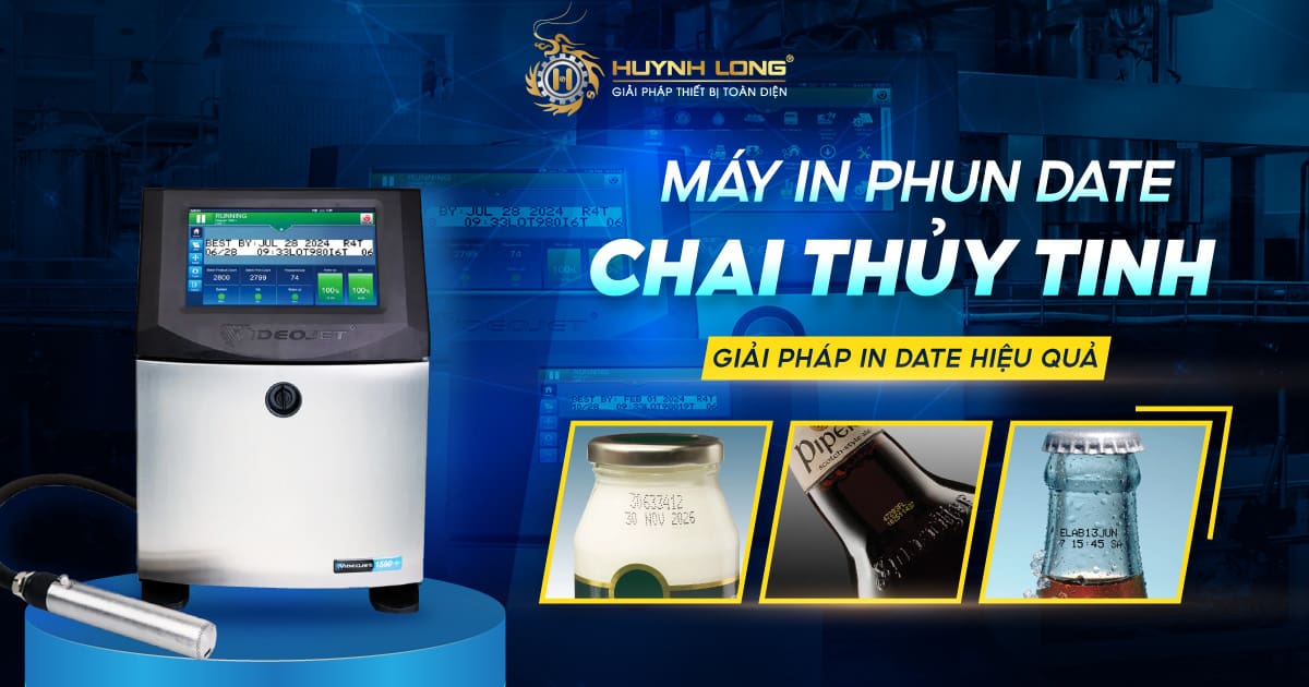 Máy in phun date chai thủy tinh - Giải pháp in date hiệu quả