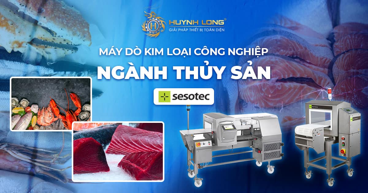 Máy dò kim loại công nghiệp ngành thủy sản Sesotec