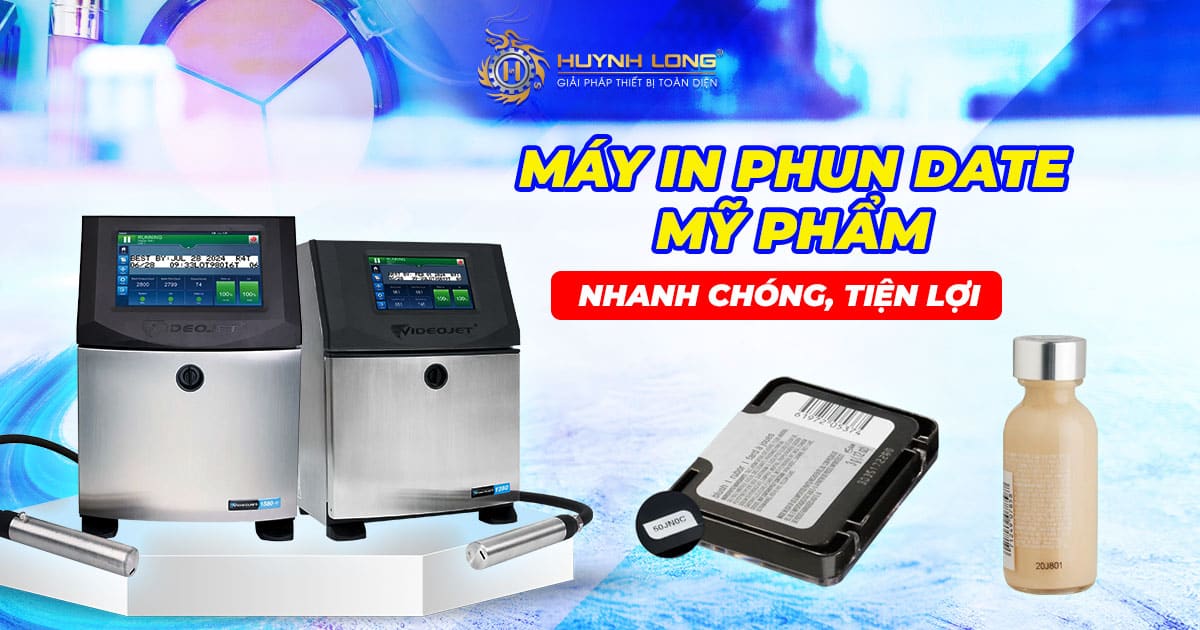 Máy in phun date mỹ phẩm nhanh chóng, tiện lợi