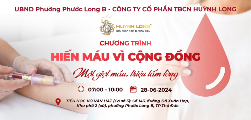 Hoạt động hiến máu nhân đạo Công ty CP TBCN Huỳnh Long