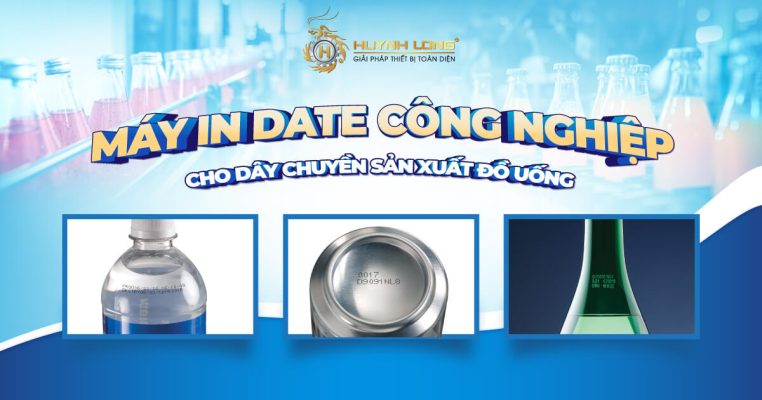 Máy in date công nghiệp cho dây chuyền sản xuất đồ uống