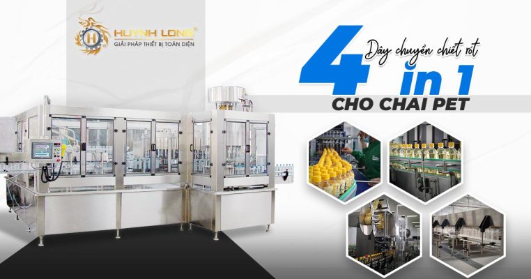 Dây chuyền chiết rót 4in1 cho chai PET