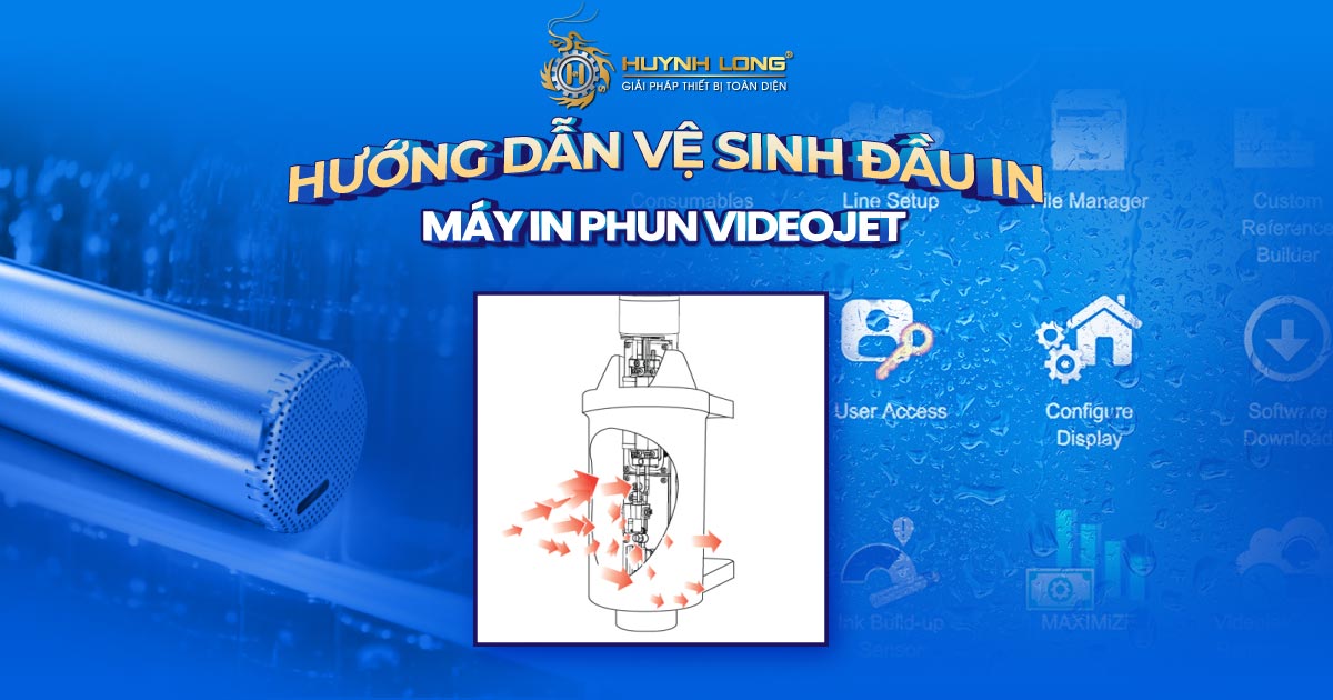 Hướng dẫn vệ sinh đầu in máy in phun Videojet 1 Hướng dẫn vệ sinh đầu in máy in phun Videojet