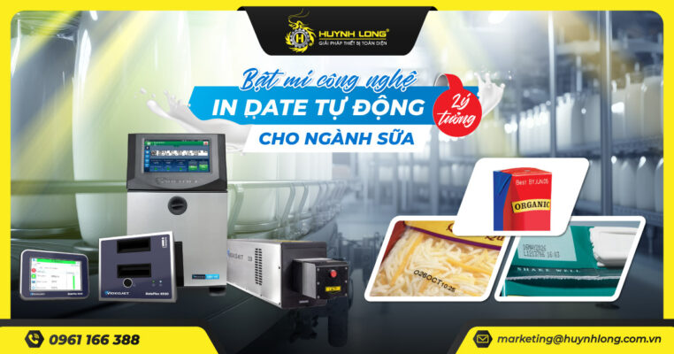 Bật mí công nghệ in date tự động lý tưởng cho ngành sữa