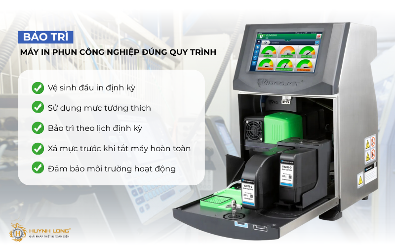 Cách bảo trì và vệ sinh máy in phun công nghiệp đúng cách 5 Một số lưu ý giúp đảm bảo việc bảo dưỡng máy in phun đúng quy trình