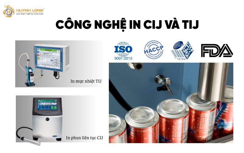 Ứng dụng máy in phun trong ngành thực phẩm, dược phẩm, đóng gói 2 In phun liên tục và in phun nhiệt là 2 công nghệ hiện đại, in không tiếp xúc