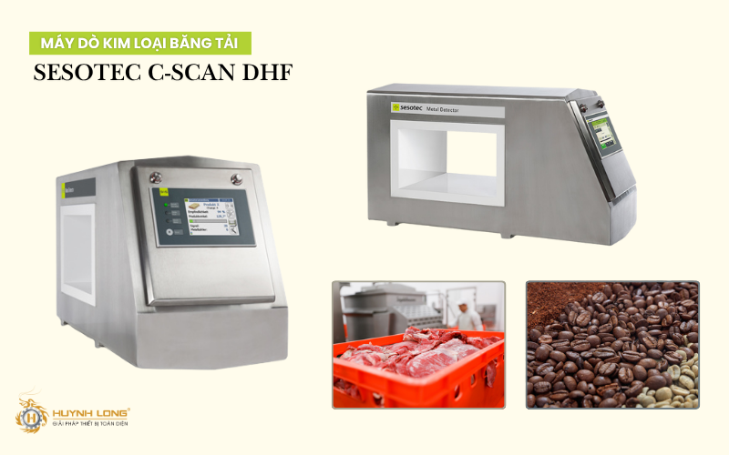 Máy dò kim loại Sesotec C-scan DHF là loại máy dò băng tải chuyên dụng trong nhiều ngành như thực phẩm, dược phẩm, bao bì