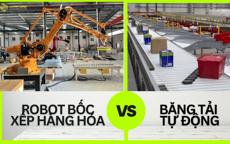 Robot bốc xếp hàng và băng tải tự động giải pháp nào tốt hơn? 9 Việc lựa chọn giữa robot bốc xếp hàng và băng tải tự động sẽ phụ thuộc vào mô hình, nhu cầu linh hoạt và chiến lược tự động hóa của doanh nghiệp