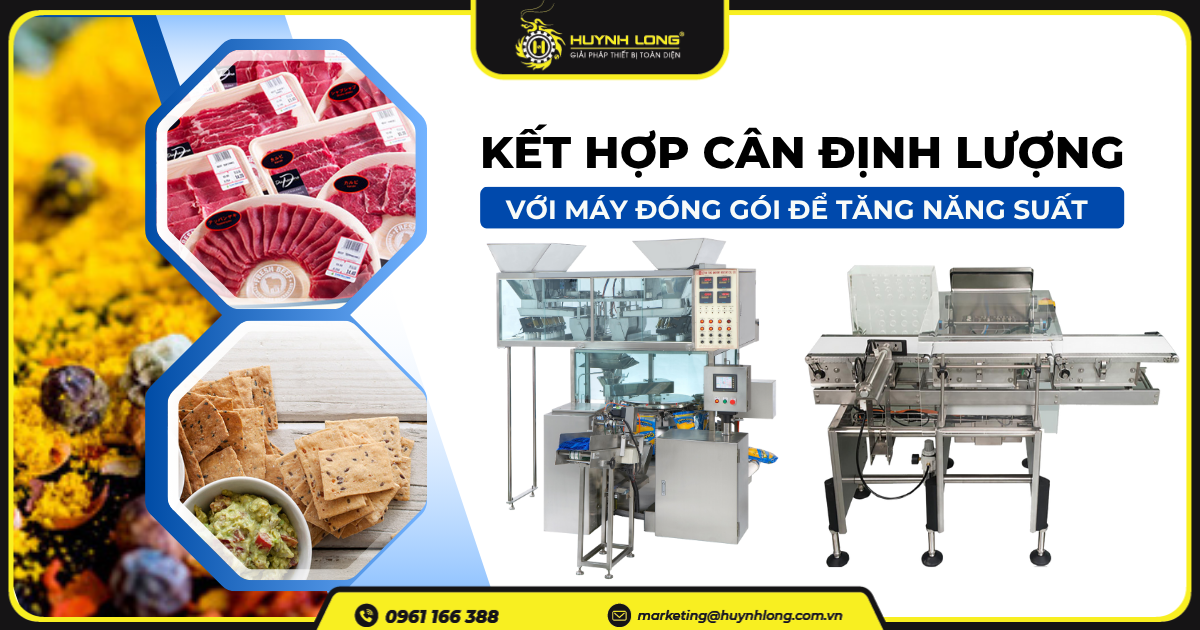 Kết hợp cân định lượng với máy đóng gói để tăng năng suất 1 Kết hợp cân định lượng với máy đóng gói để tăng năng suất