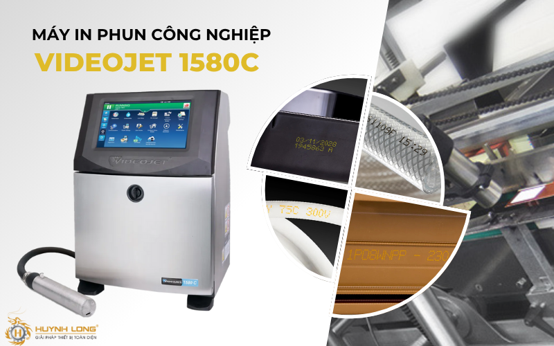 Các loại máy in phun date code công nghiệp tự động 6 Máy in phun công nghiệp dùng mực màu trên bao bì tối màu Videojet 1580C