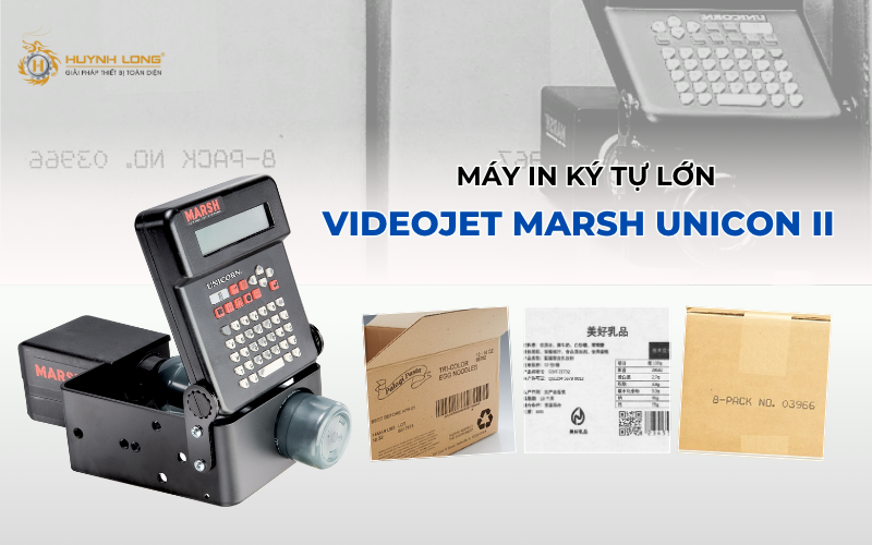 Máy in ký tự lớn Marsh Unicon II thích hợp cho xưởng quy mô vừa hoặc hệ thống cần dữ liệu thay đổi liên tục