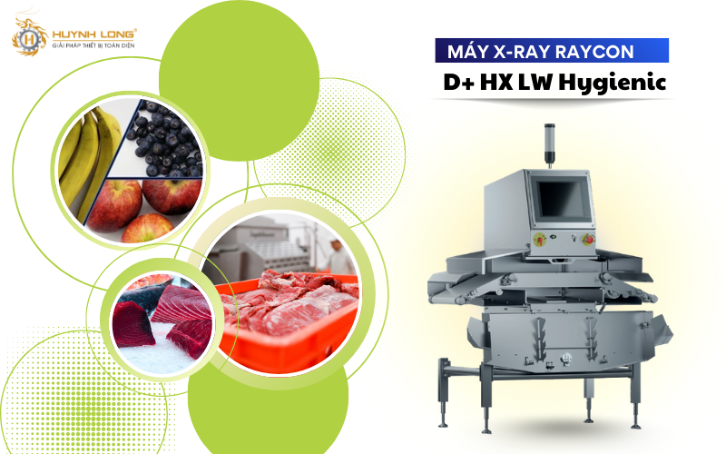 Máy dò X-ray Raycon D+ HX LW HYGIENIC phù hợp với sản phẩm chưa đóng gói như thịt, cá, rau củ, phô mai