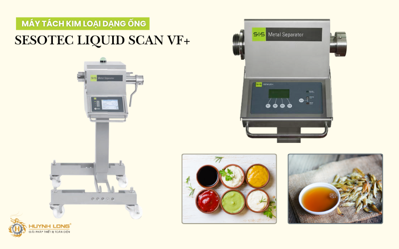 Máy tách kim loại Sesotec Liquid scan VF+ được thiết kế cho các sản phẩm dạng sệt hoặc bán lỏng