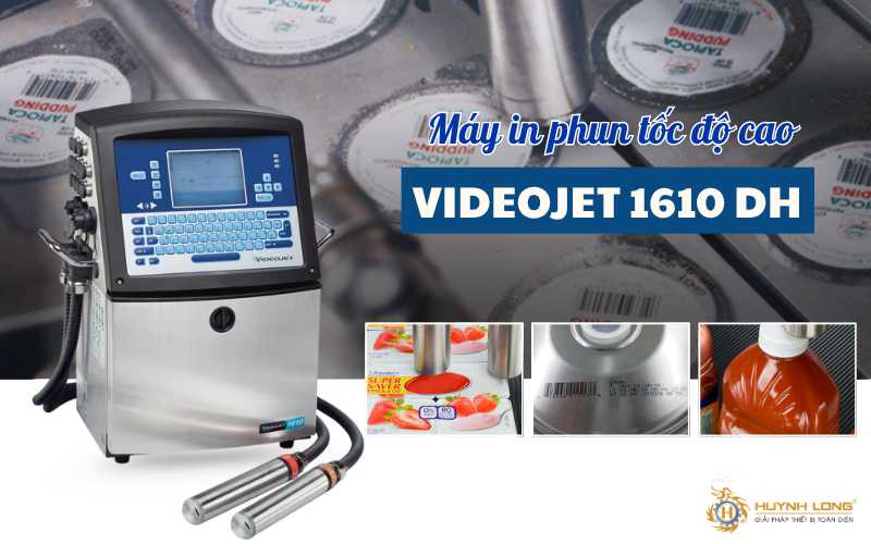 Máy in phun date code 1610 DH nổi bật với thiết kế 2 đầu in song song nhằm đảm bảo in liên tục, hạn chế downtime