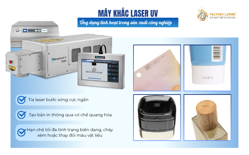 Máy in laser UV có bước sóng cực ngắn đem lại bản in sắc nét nhưng không làm thay đổi bề mặt vật liệu