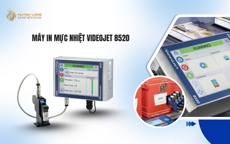 Máy in mực nhiệt Videojet 8520 có độ phân giải phù hợp để in các kí tự tiny code, logo, dataMatrix,...