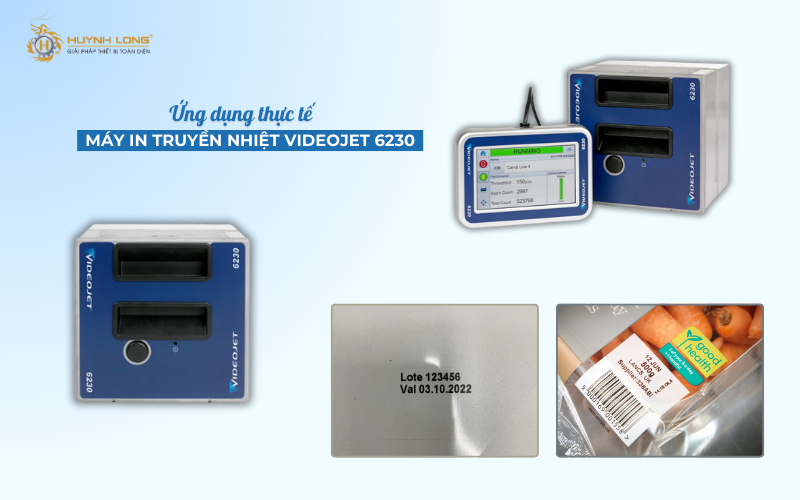 Máy in truyền nhiệt Videojet 6230 với thiết kế nhỏ gọn được ứng dụng rộng rãi trong các dây chuyền đóng gói