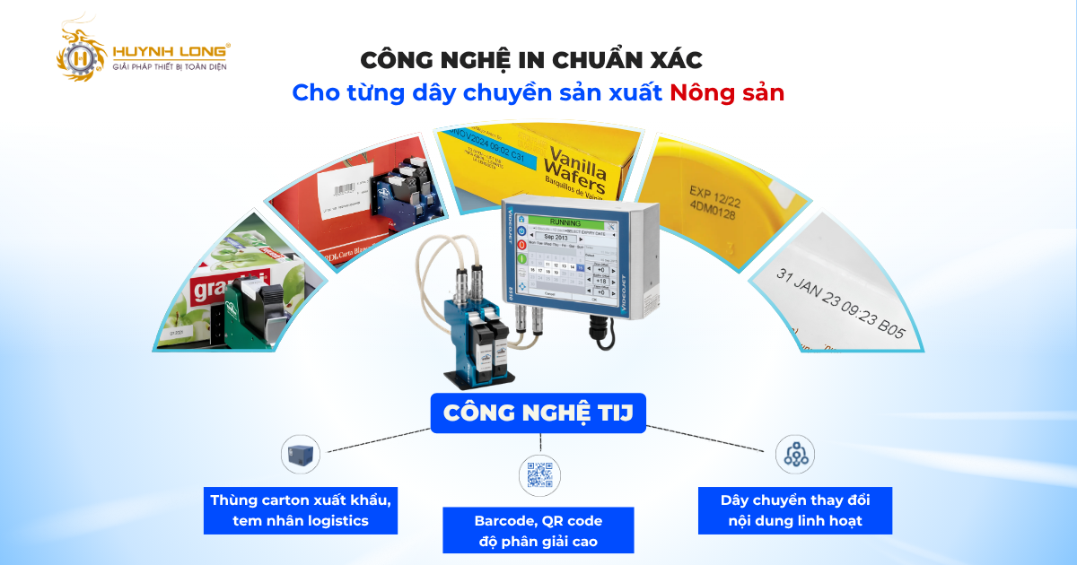 Máy in CIJ, TIJ và Laser ngành nông sản: Đâu là công nghệ phù hợp? 3 Khi cần in mã vạch sắc nét lên thùng carton, dòng TIJ lựa chọn số một.