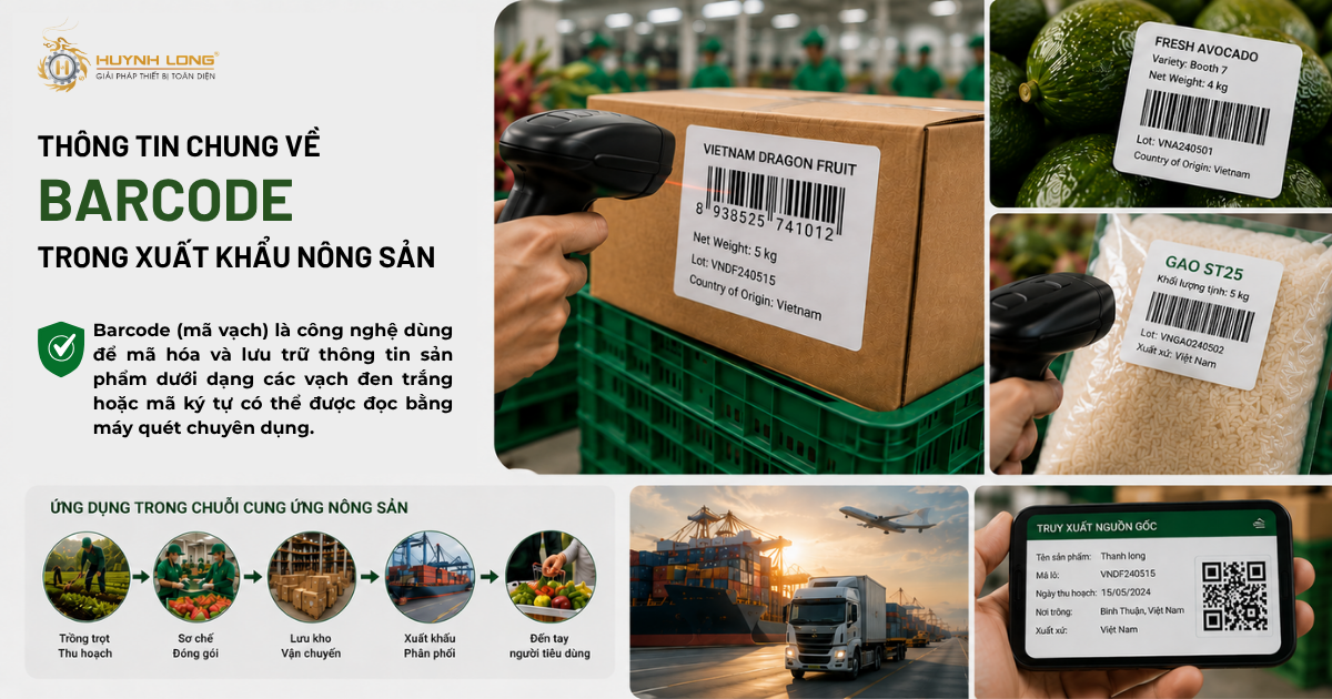 Những lỗi barcode khiến doanh nghiệp nông sản mất uy tín xuất khẩu 1 Barcode chuẩn xác giúp tối ưu kho vận và tránh các lỗi barcode trong xuất khẩu nông sản.