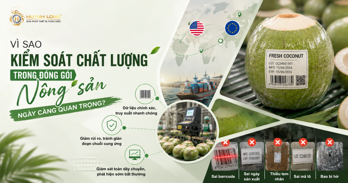 Chuẩn hóa dữ liệu là chìa khóa kiểm soát chất lượng trong đóng gói nông sản xuất khẩu.