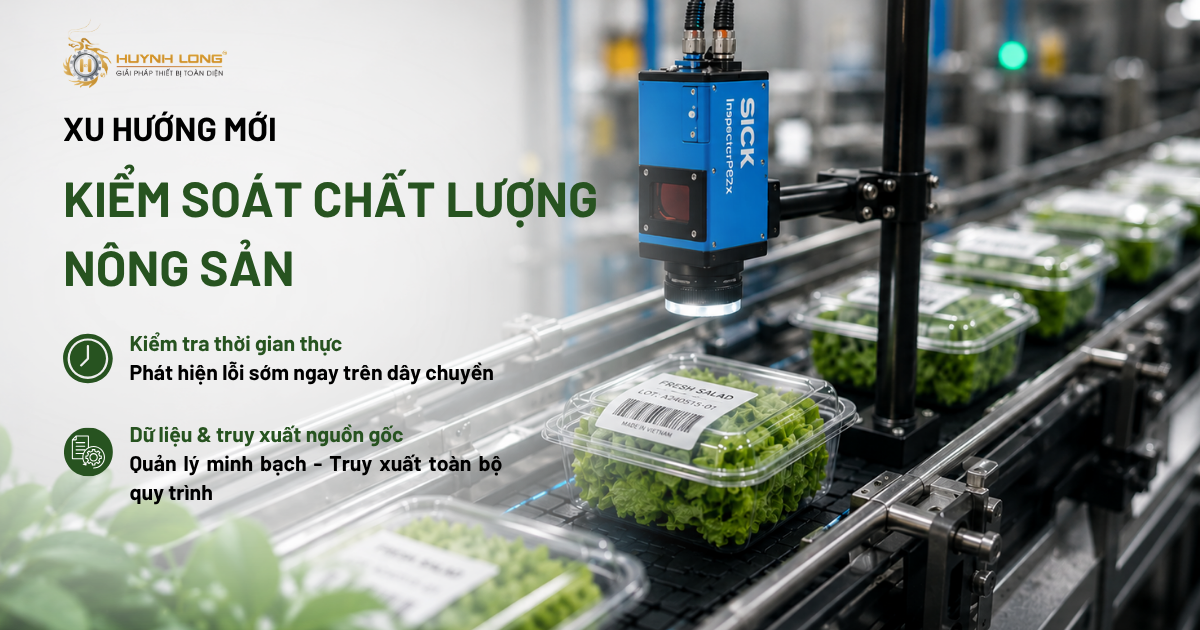 Công nghệ camera vision giúp tự động hóa khâu kiểm soát chất lượng trong đóng gói nông sản.