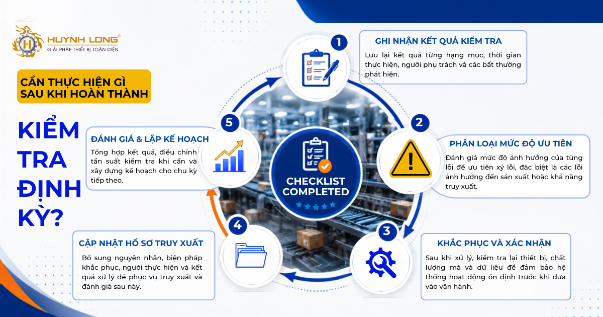 Checklist kiểm tra hệ thống truy xuất nguồn gốc định kỳ 3 Công việc cần thực hiện sau kiểm tra định kỳ