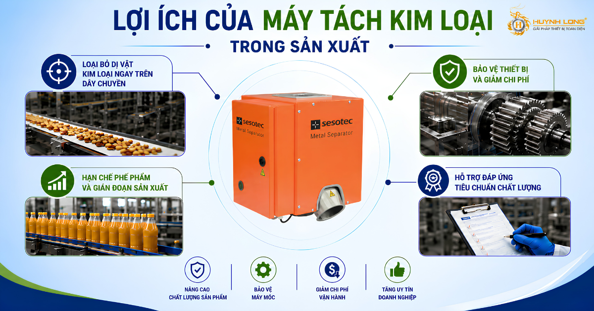 Tối ưu chất lượng nông sản nhờ máy tách kim loại.