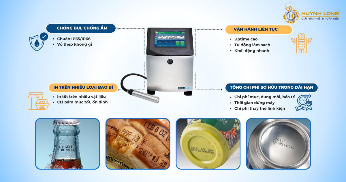 Tối ưu hóa mọi chất liệu bao bì nhờ tính linh hoạt của giải pháp in date Videojet.