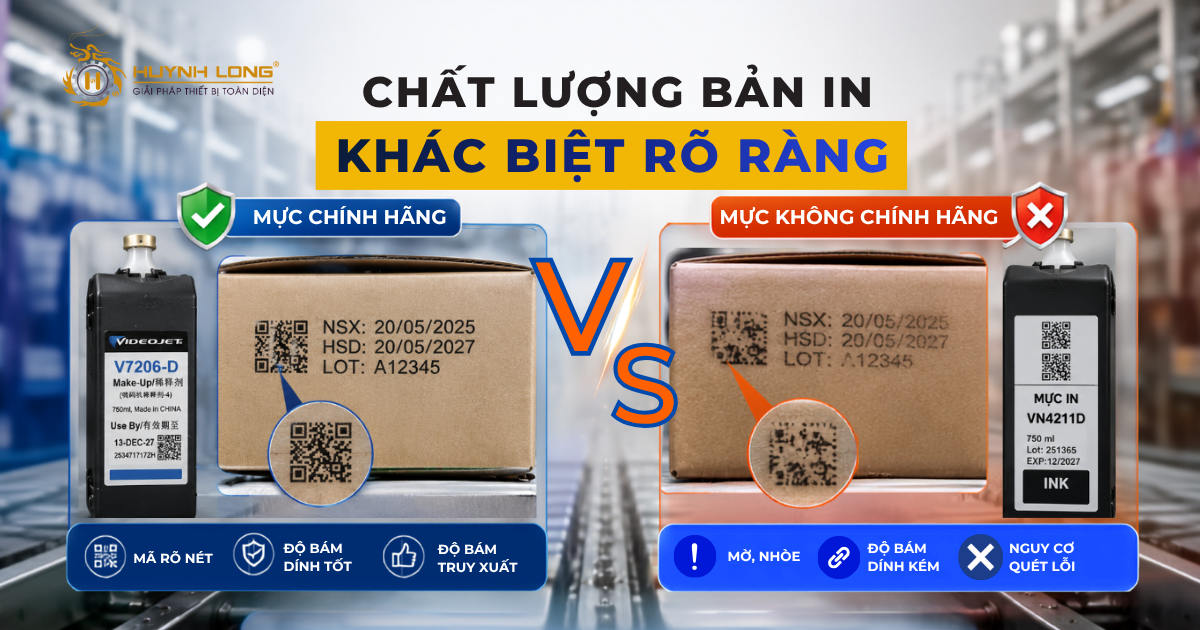 Chất lượng bản in giảm khi dùng mực in không chính hãng